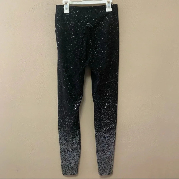 Beyond Yoga High Waisted Alloy Ombre Midi Legging Black Iridescent Speckle Large - Picture 6 of 15